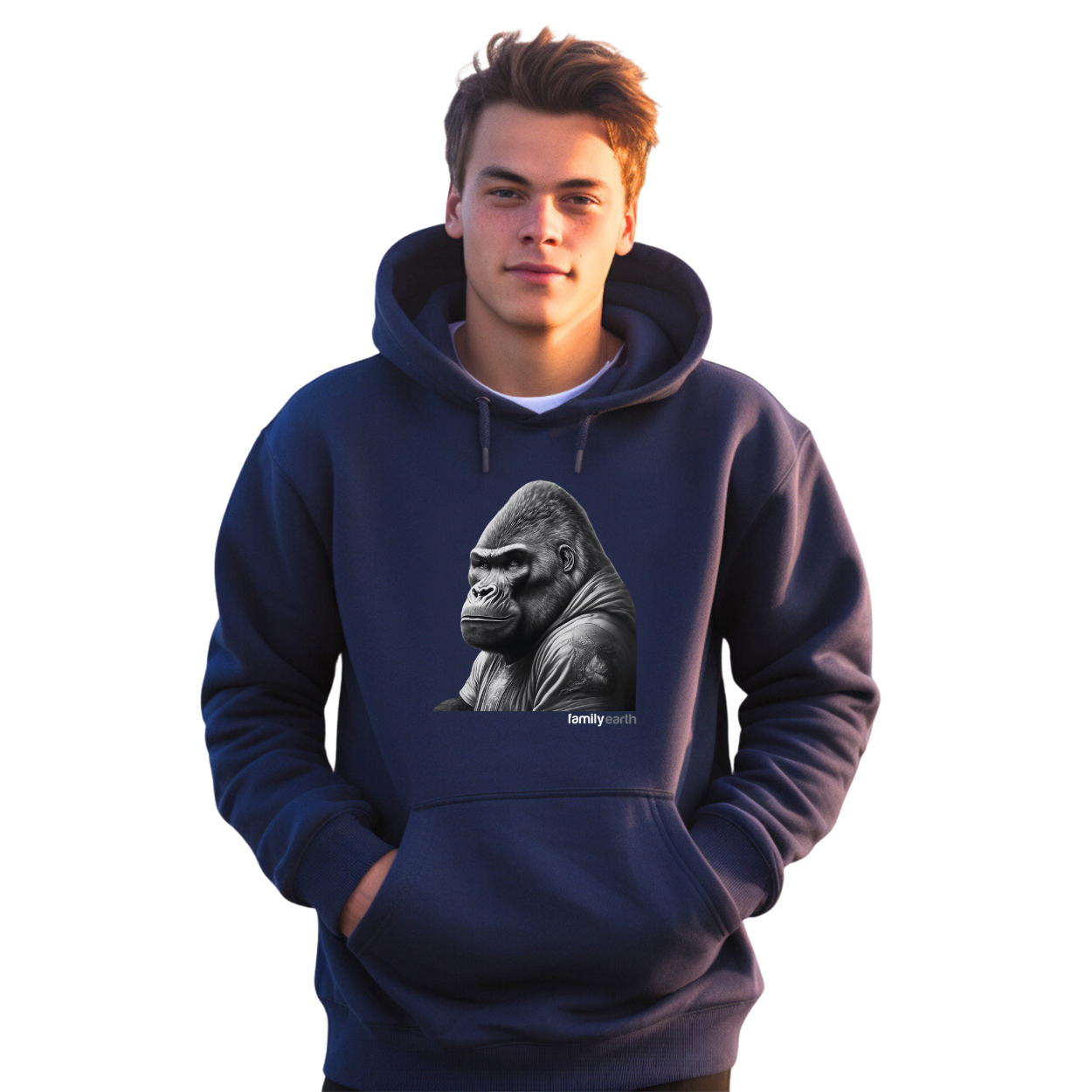 Men' Heavy Blend™ Alpha Male Gorilla Hooded Sweatshirt