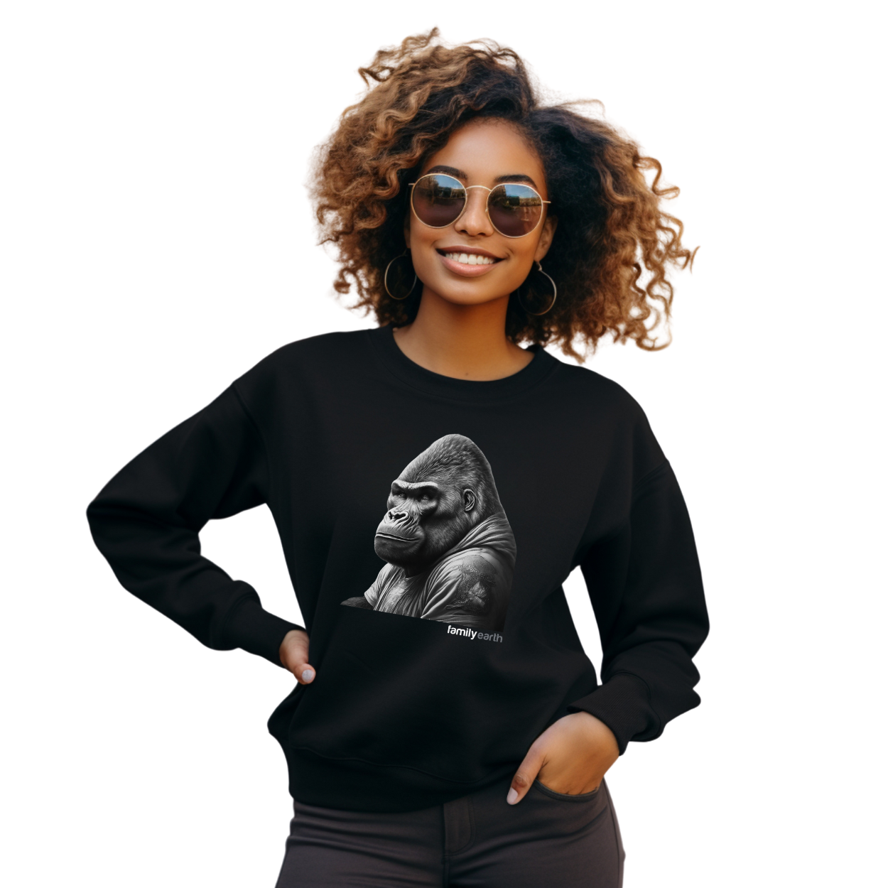 Women's Heavy Blend™ Alpha Male Gorilla Crewneck Sweatshirt