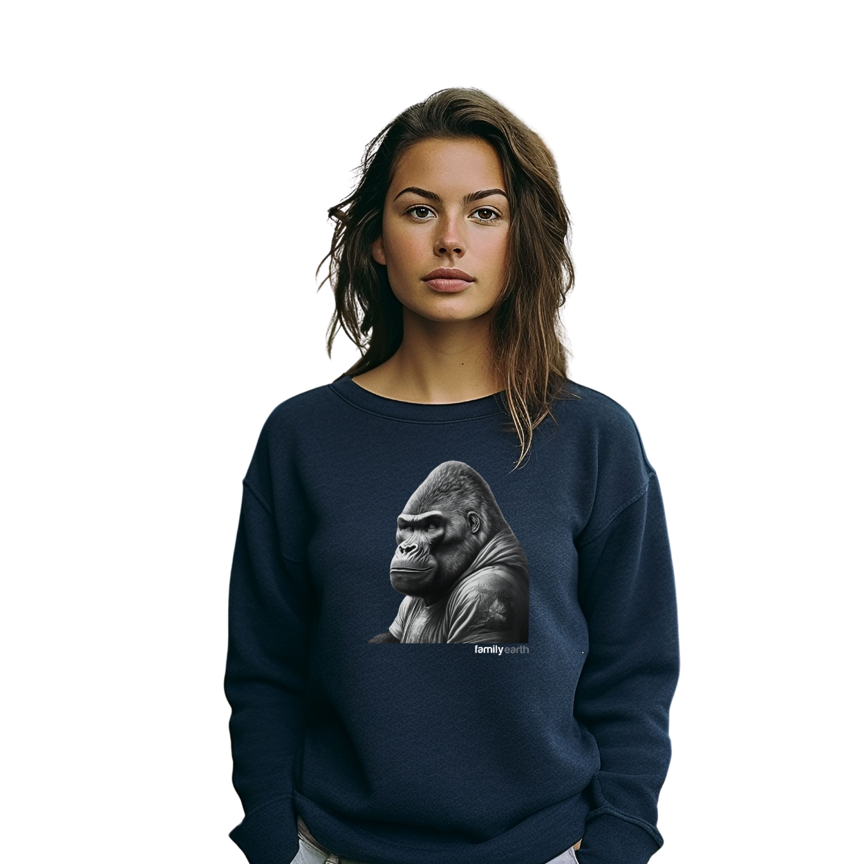 Women's Heavy Blend™ Alpha Male Gorilla Crewneck Sweatshirt