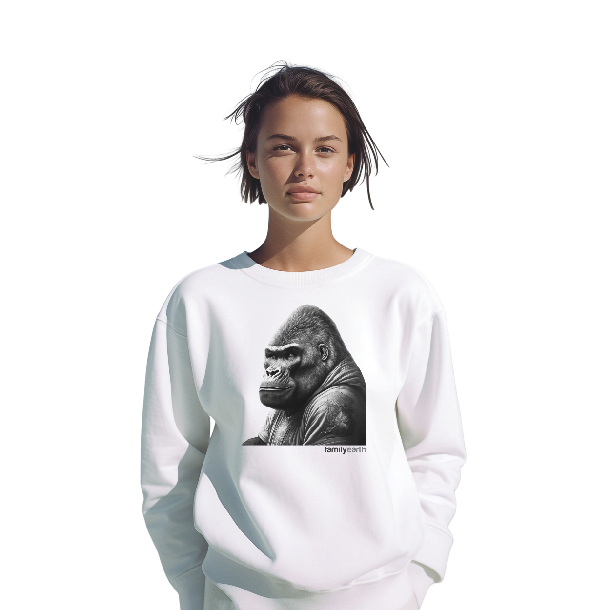 Women's Heavy Blend™ Alpha Male Gorilla Crewneck Sweatshirt