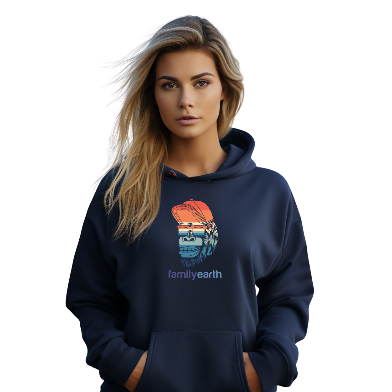 Women's Heavy Blend™ Beach Gorilla Hooded Sweatshirt