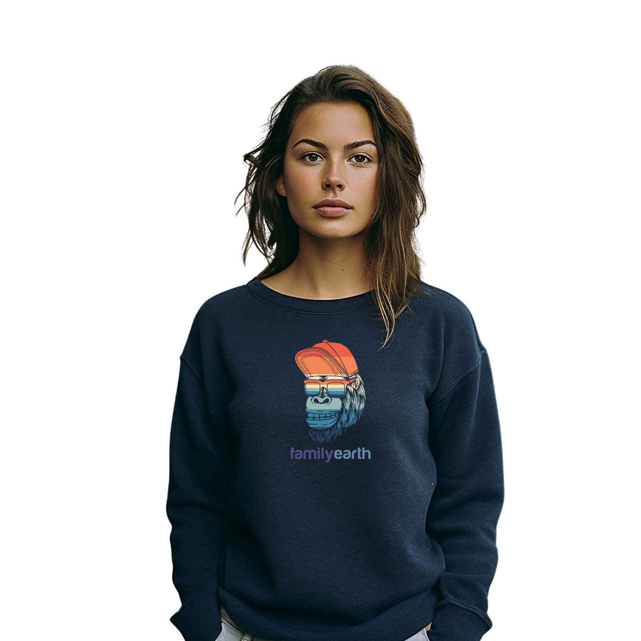 Women's Heavy Blend™ Beach Gorilla Crewneck Sweatshirt