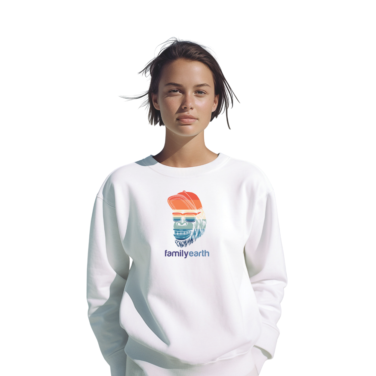 Women's Heavy Blend™ Beach Gorilla Crewneck Sweatshirt