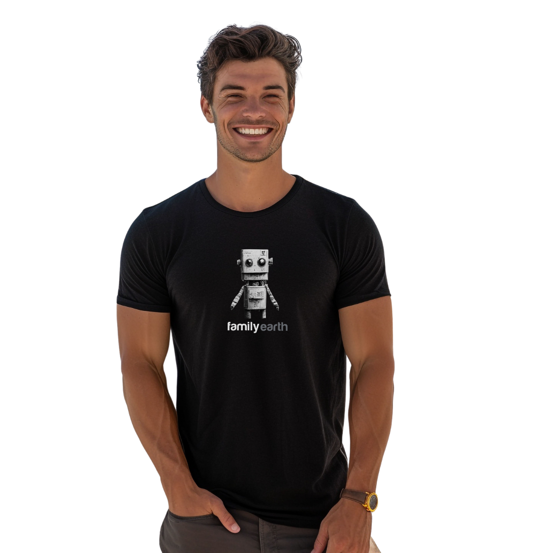 Men's Cardboard Robot Short Sleeve Tee