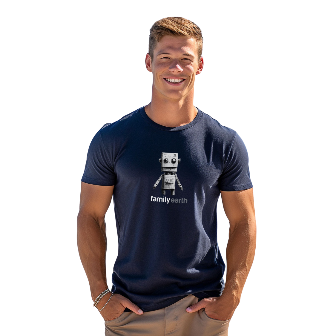 Men's Cardboard Robot Short Sleeve Tee