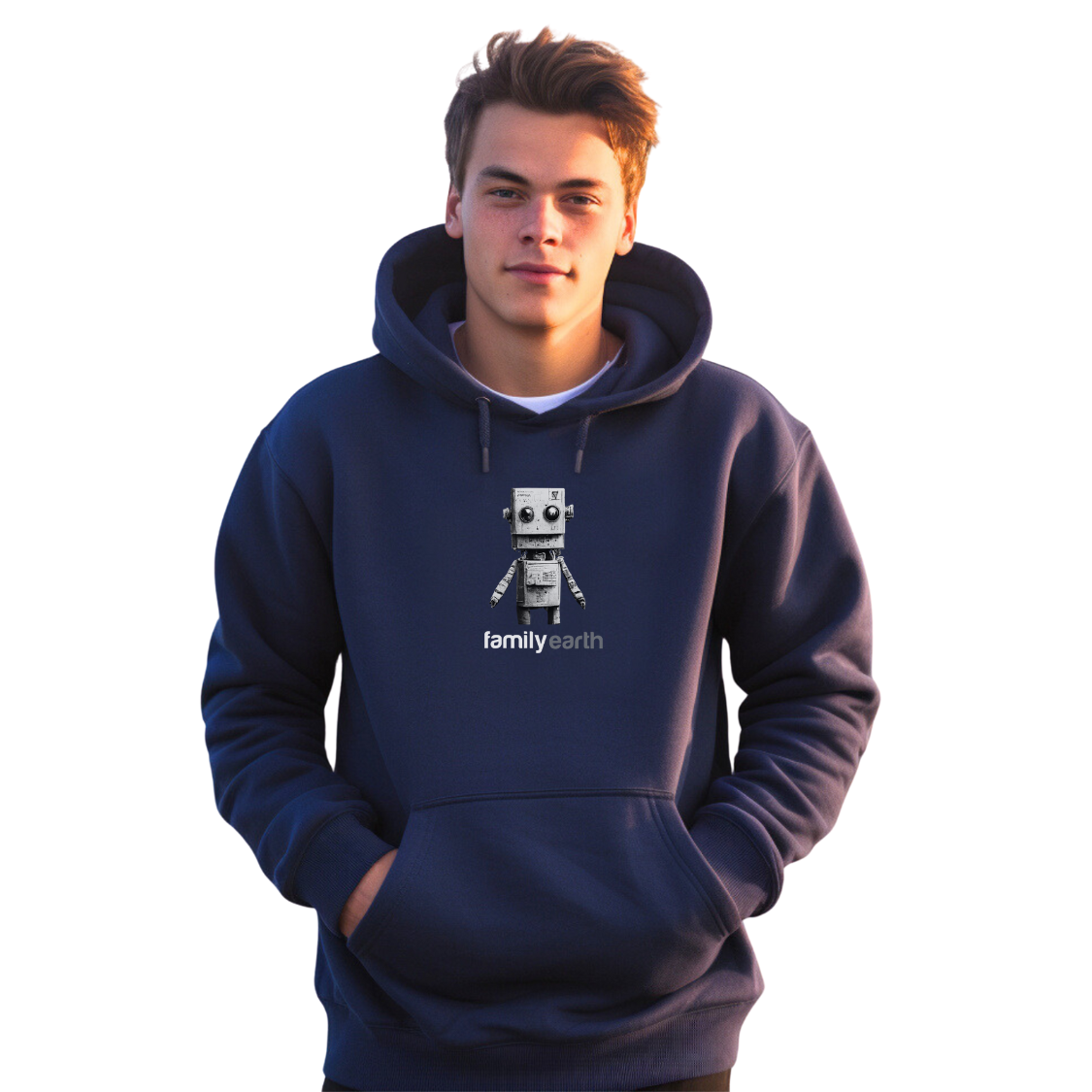 Men's Heavy Blend™ Robot Hooded Sweatshirt