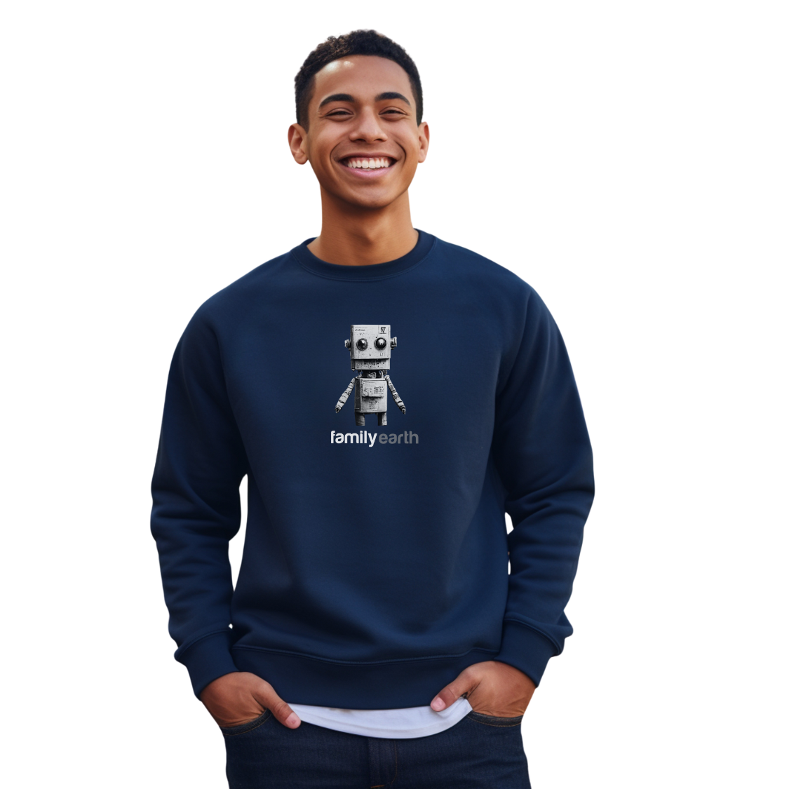 Men's Heavy Blend™ Robot Crewneck Sweatshirt