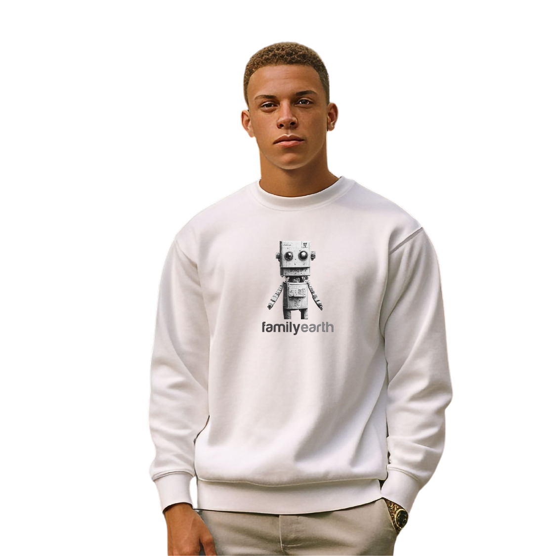 Men's Heavy Blend™ Robot Crewneck Sweatshirt