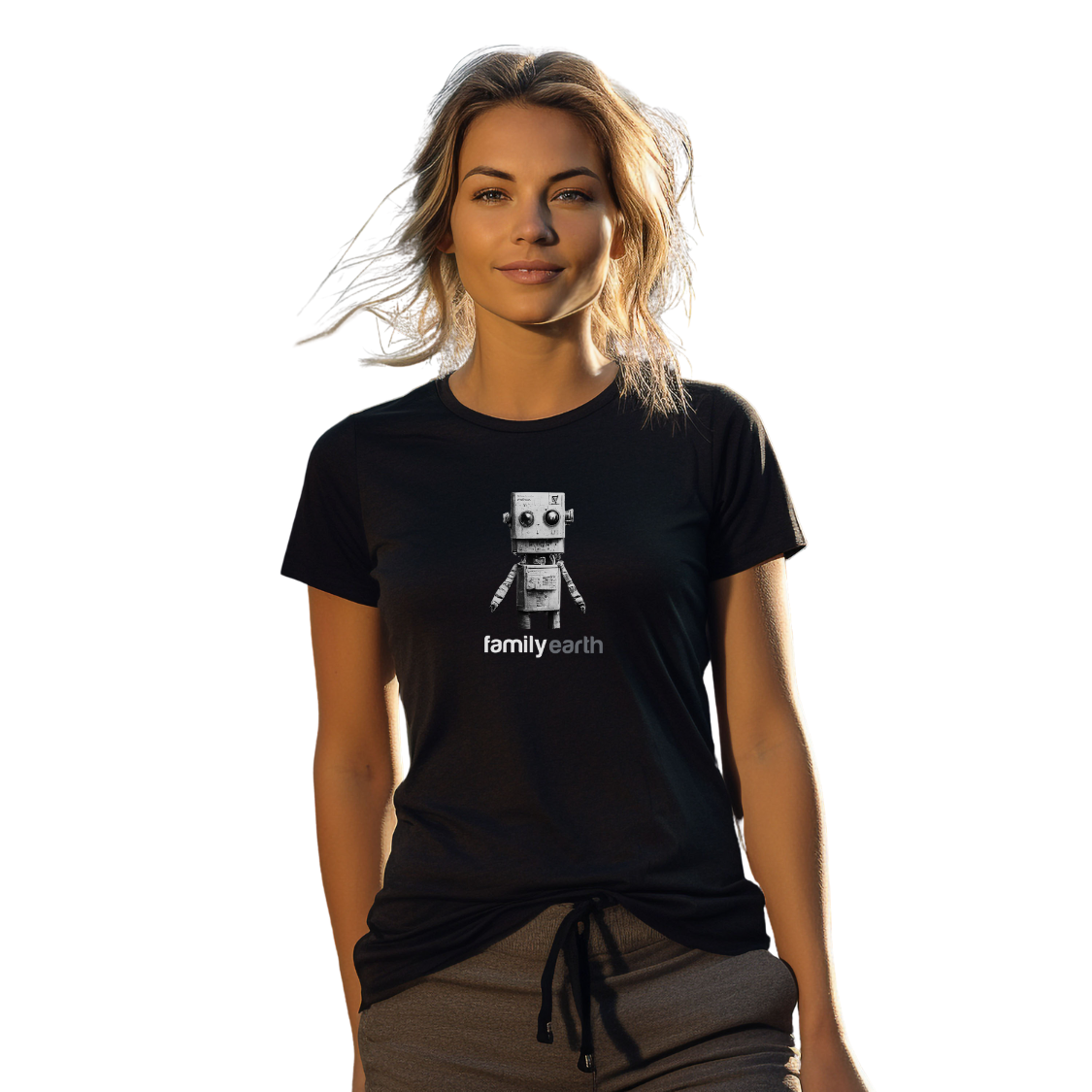 Women's Cardboard Robot Short Sleeve Tee