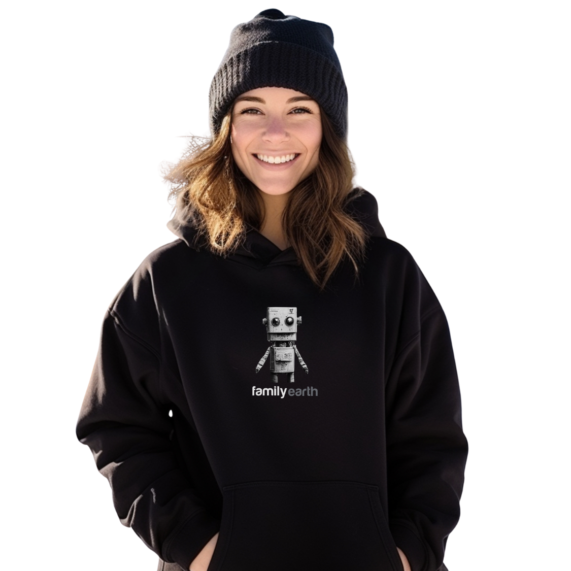 Women's Heavy Blend™ Robot Hooded Sweatshirt