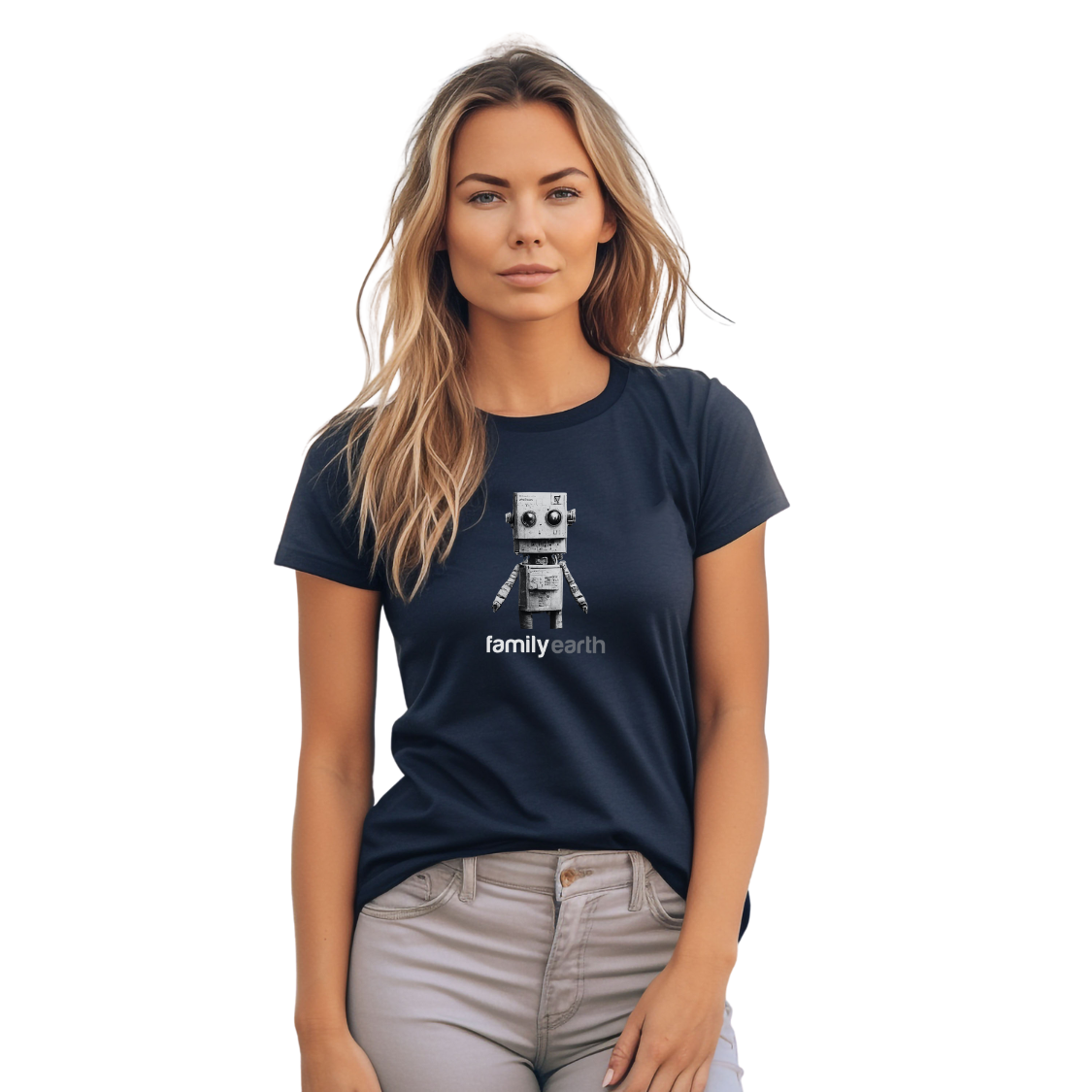 Women's Cardboard Robot Short Sleeve Tee