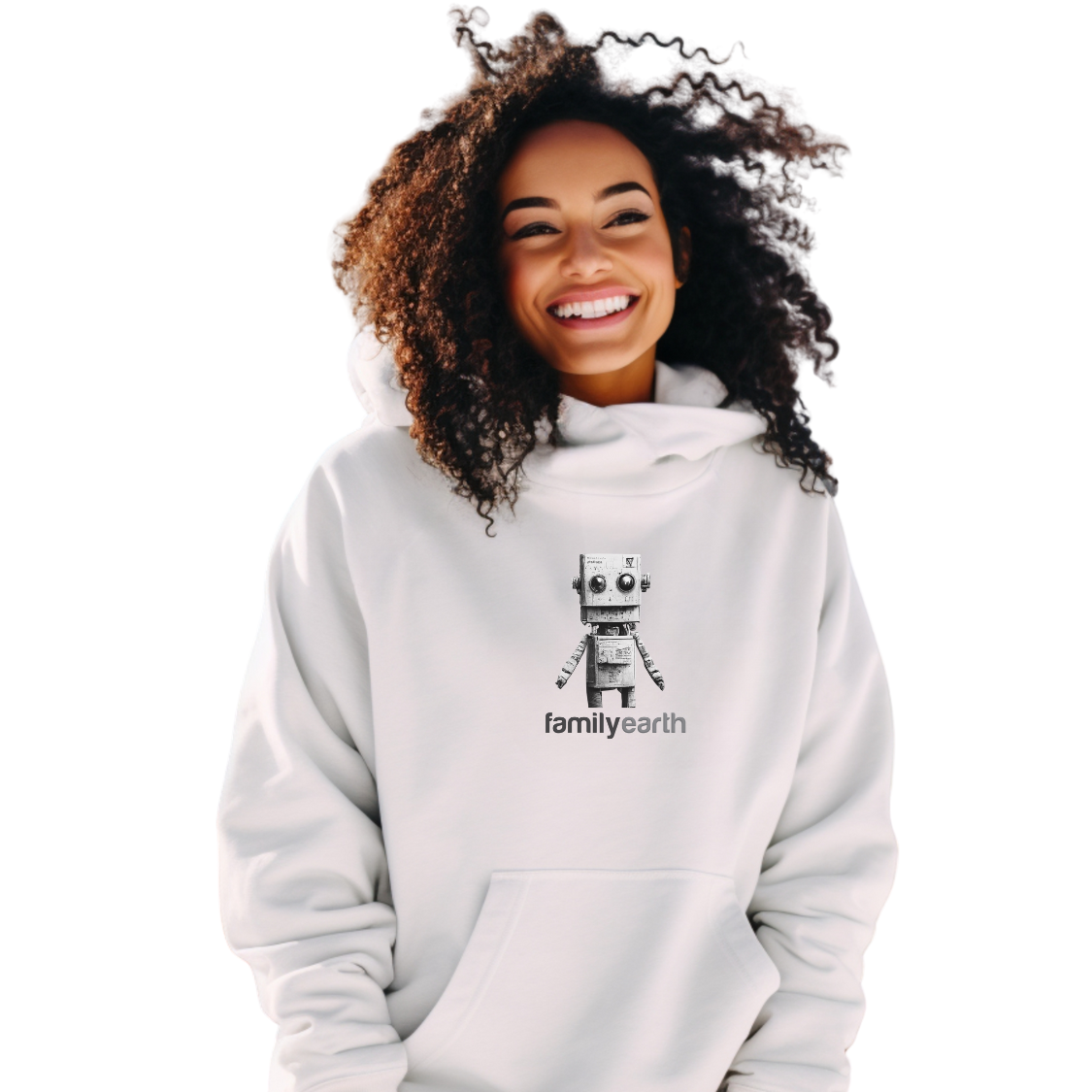 Women's Heavy Blend™ Robot Hooded Sweatshirt