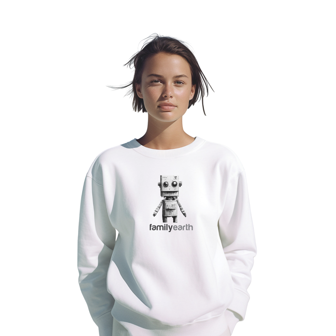 Women's Heavy Blend™ Robot Crewneck Sweatshirt