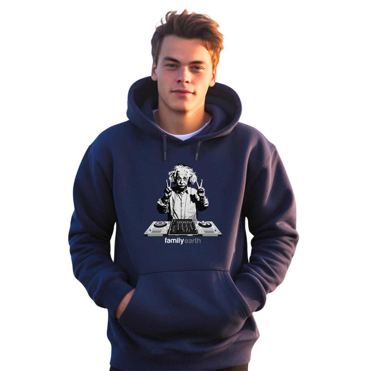 Men' Heavy Blend™ DJ Einstein Hooded Sweatshirt