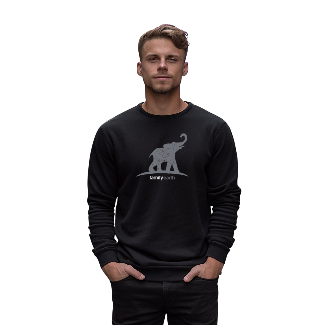 Men's  Heavy Blend™ Elephant Crewneck Sweatshirt