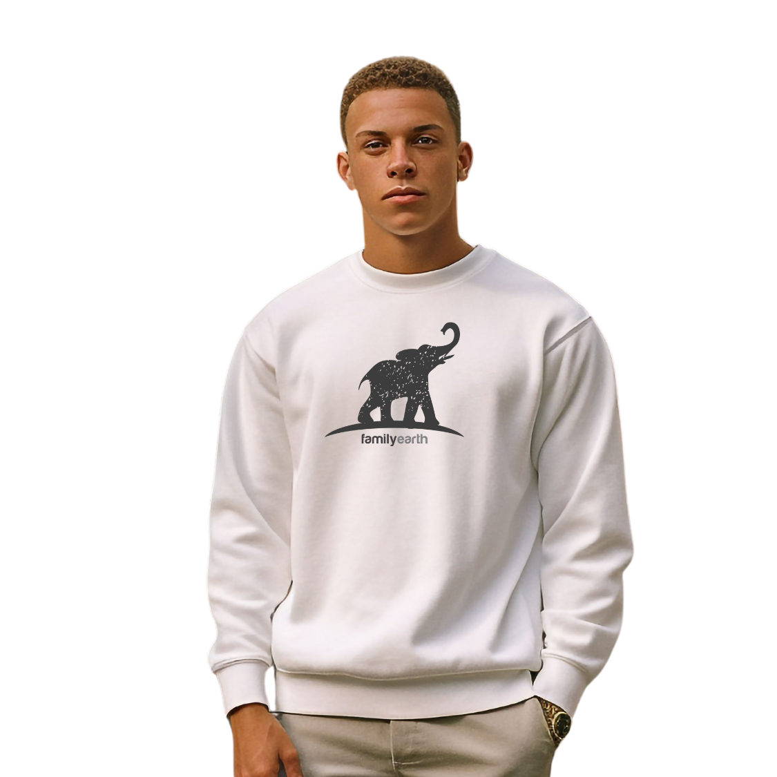 Men's  Heavy Blend™ Elephant Crewneck Sweatshirt