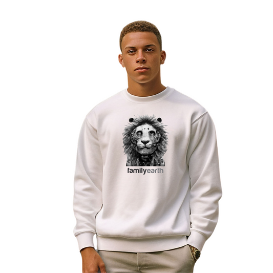 Men's Heavy Blend™ Robot Lion Crewneck Sweatshirt