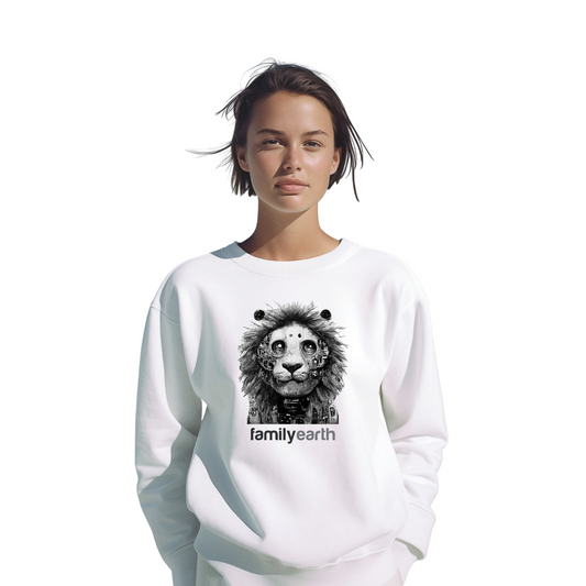 Women's Heavy Blend™ Robot Lion Crewneck Sweatshirt