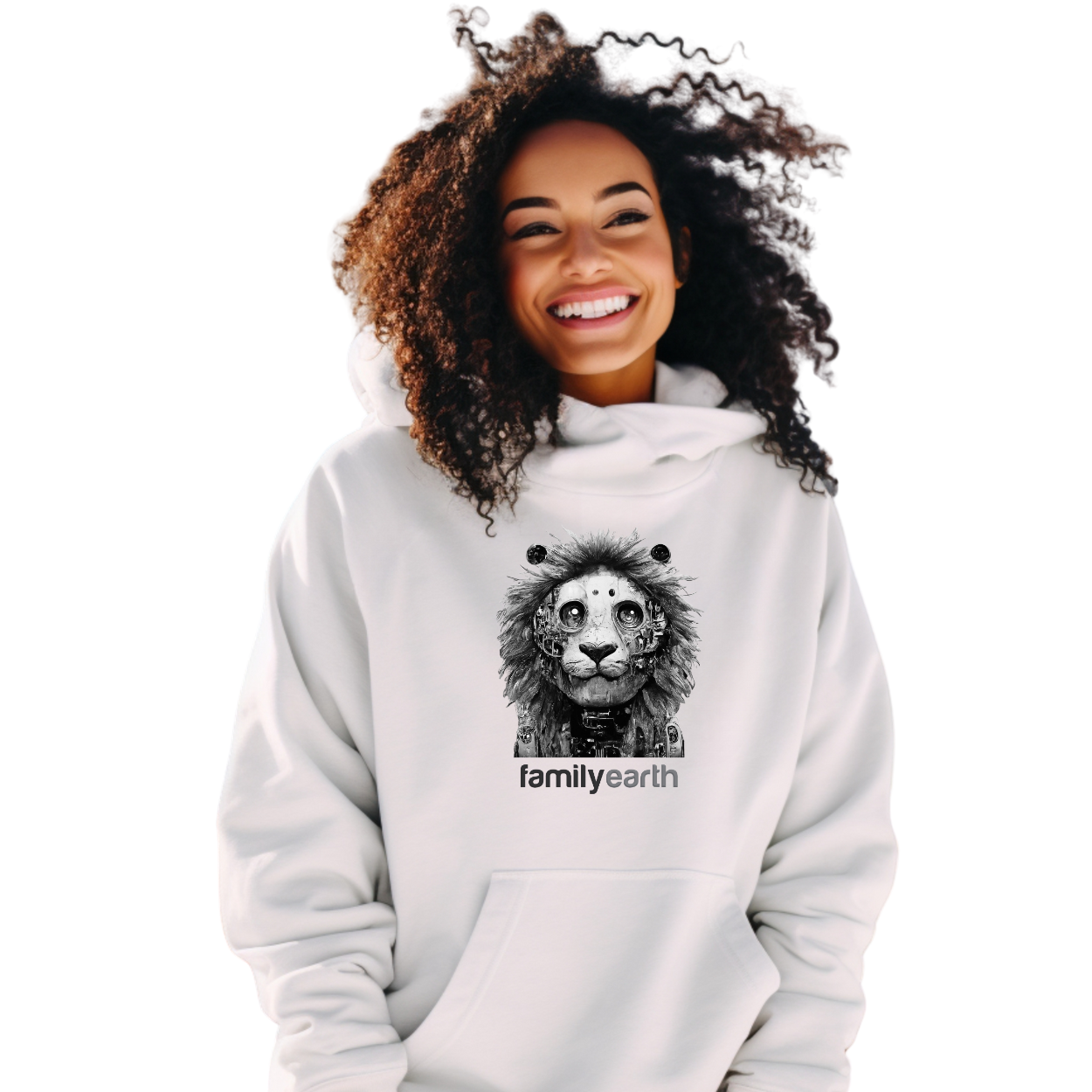 Women's Heavy Blend™ Robot Lion Hooded Sweatshirt